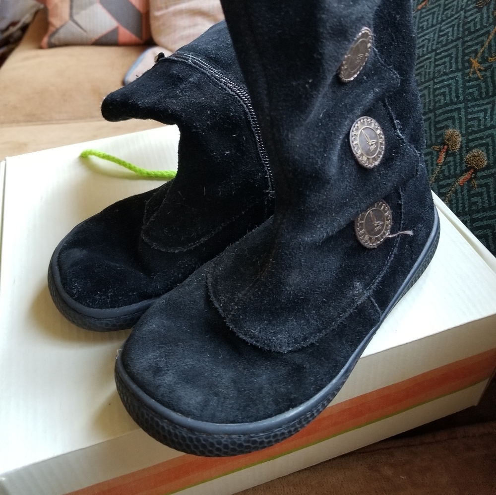 Livie and Luca  black suede tall boots size 13